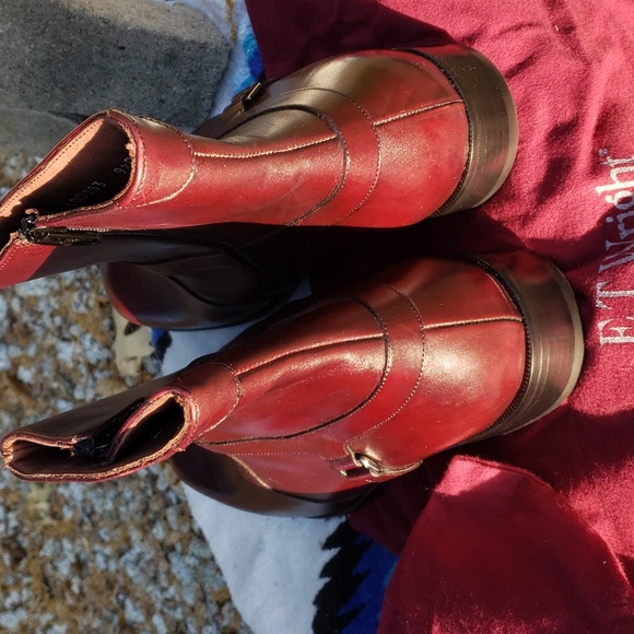E.T. WRIGHT "PRESIDENT" Ankle Boots Italian Leather Mens sz. 9.5 NWT NIB - Picture 7 of 14
